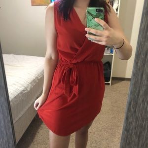 Monteau red wrap style dress